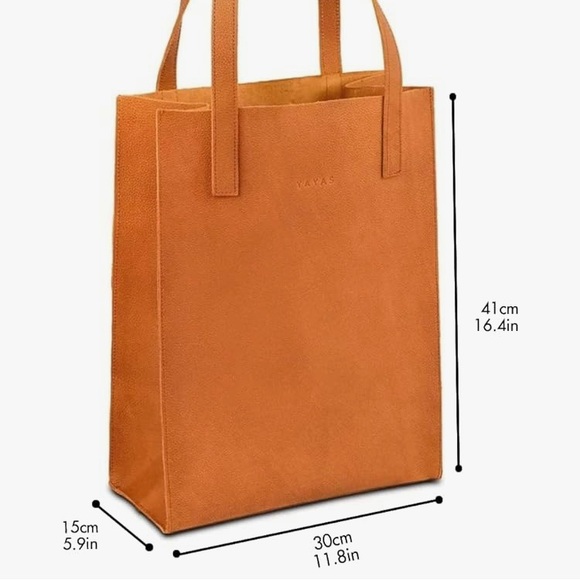 YAYAS Leather Travel Shoulder Tote - Handbag For Men & Women. HandMade - Picture 2 of 12